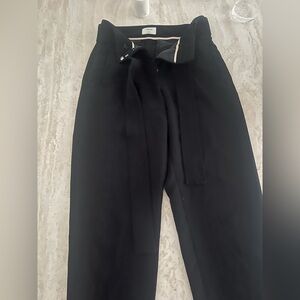 Wilfred Tie Front Crop Elegant Black Pant